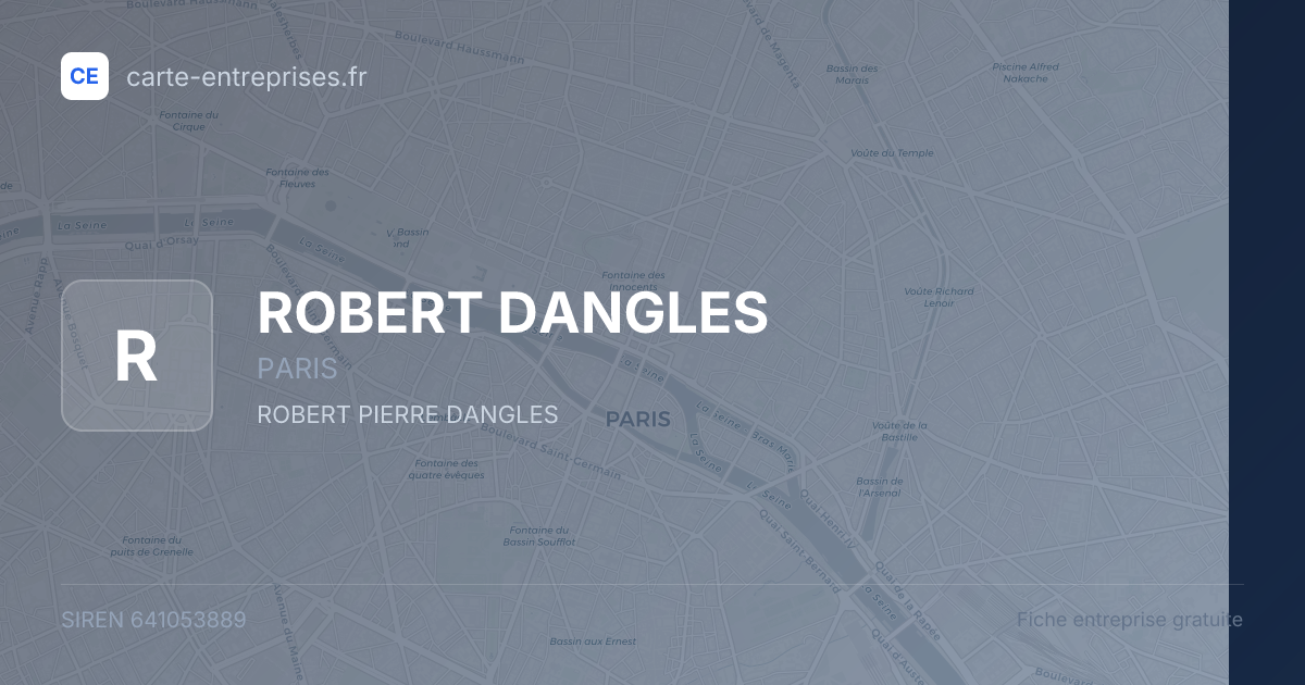 ROBERT DANGLES — 641053889 — fiche entreprise