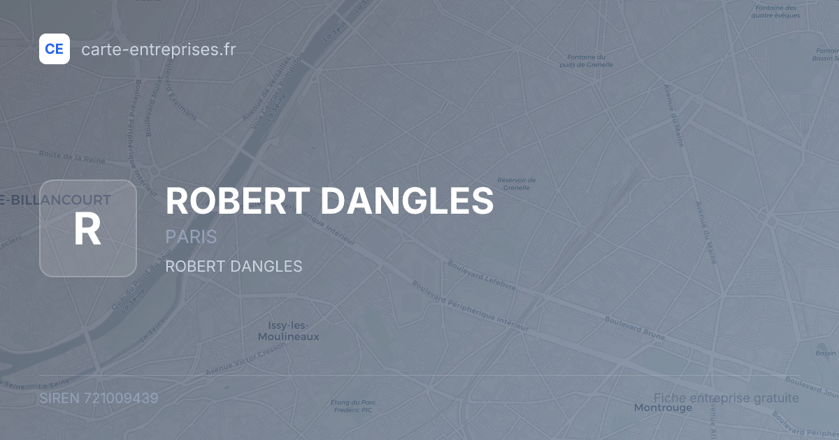 ROBERT DANGLES — 721009439 — fiche entreprise