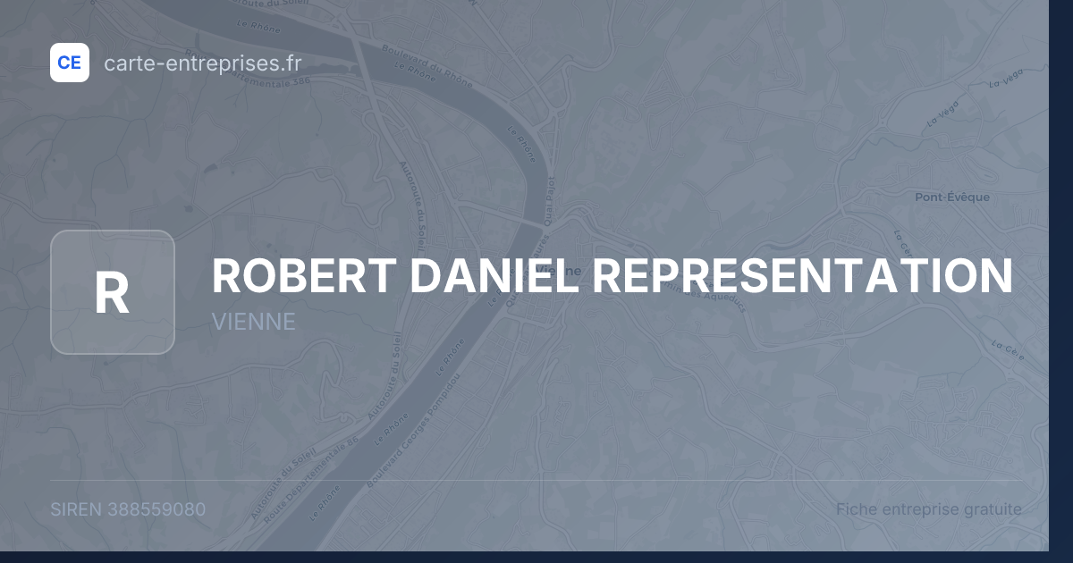 ROBERT DANIEL REPRESENTATION — 388559080 — fiche entreprise