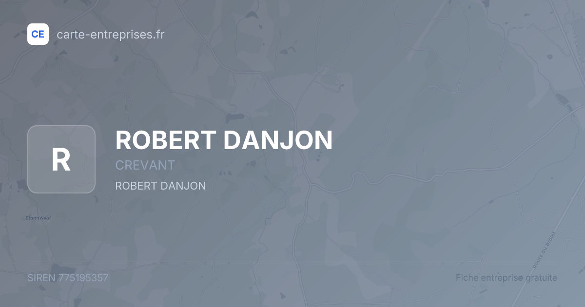 ROBERT DANJON — 775195357 — fiche entreprise