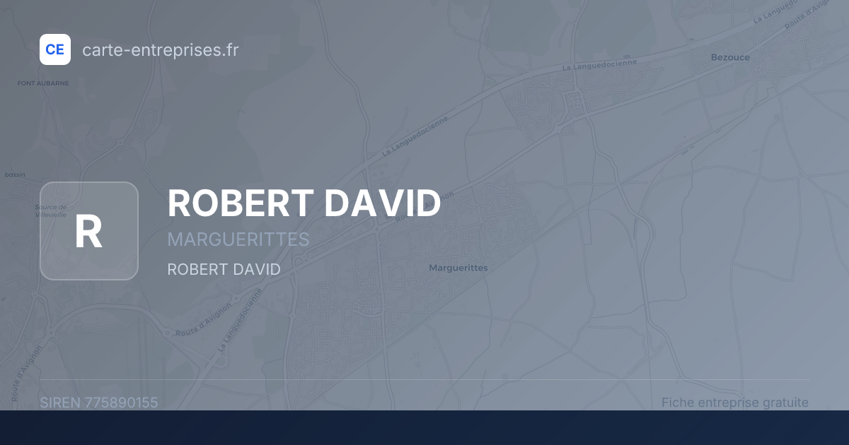 ROBERT DAVID — 775890155 — fiche entreprise