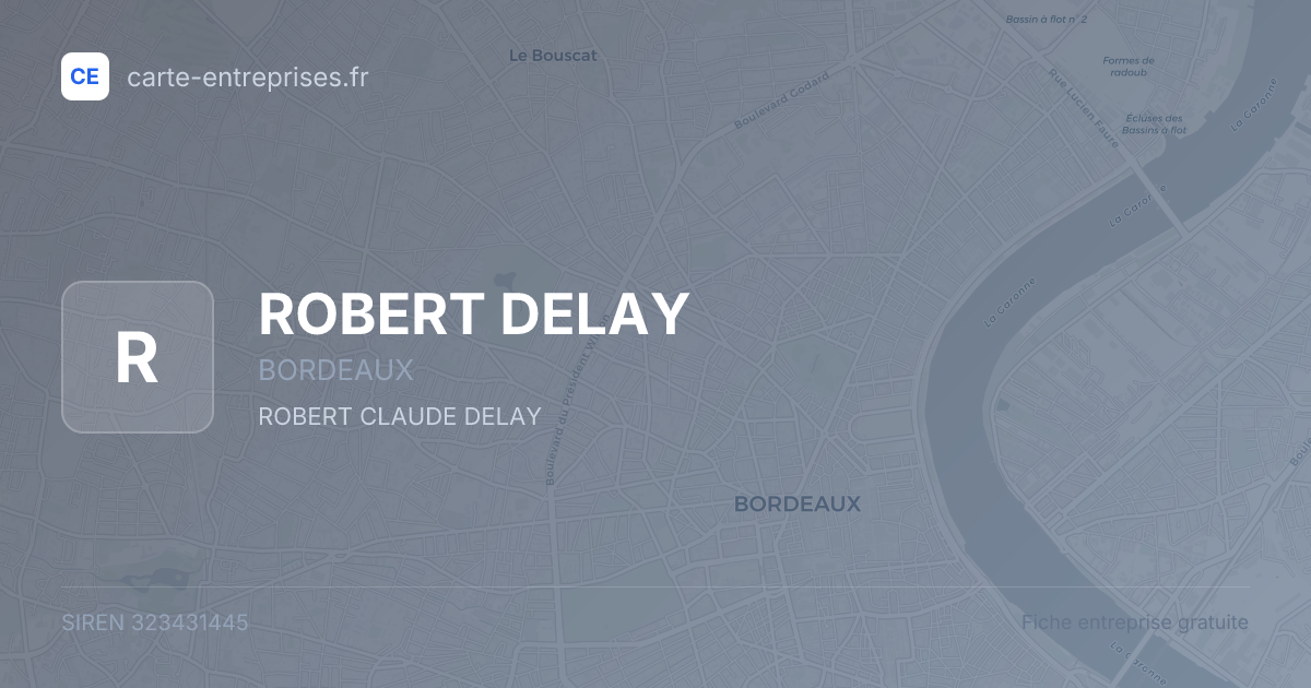 ROBERT DELAY — 323431445 — fiche entreprise