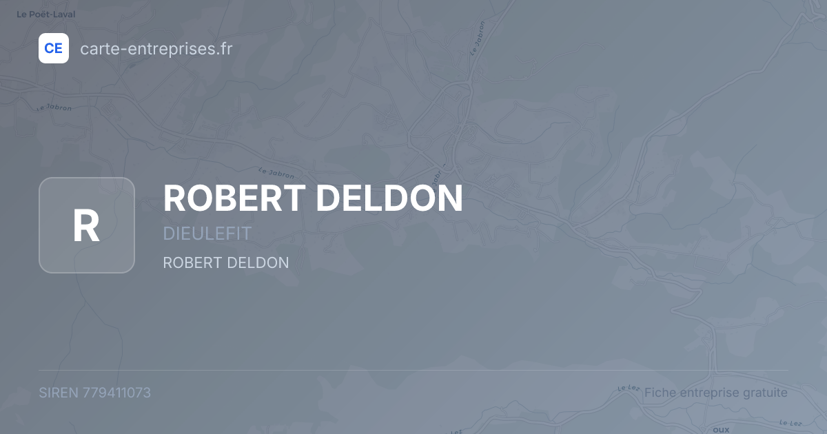 ROBERT DELDON — 779411073 — fiche entreprise