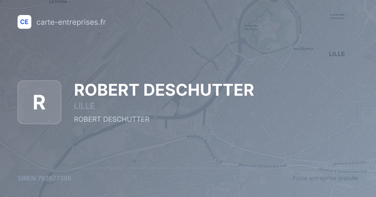 ROBERT DESCHUTTER — 783677396 — fiche entreprise