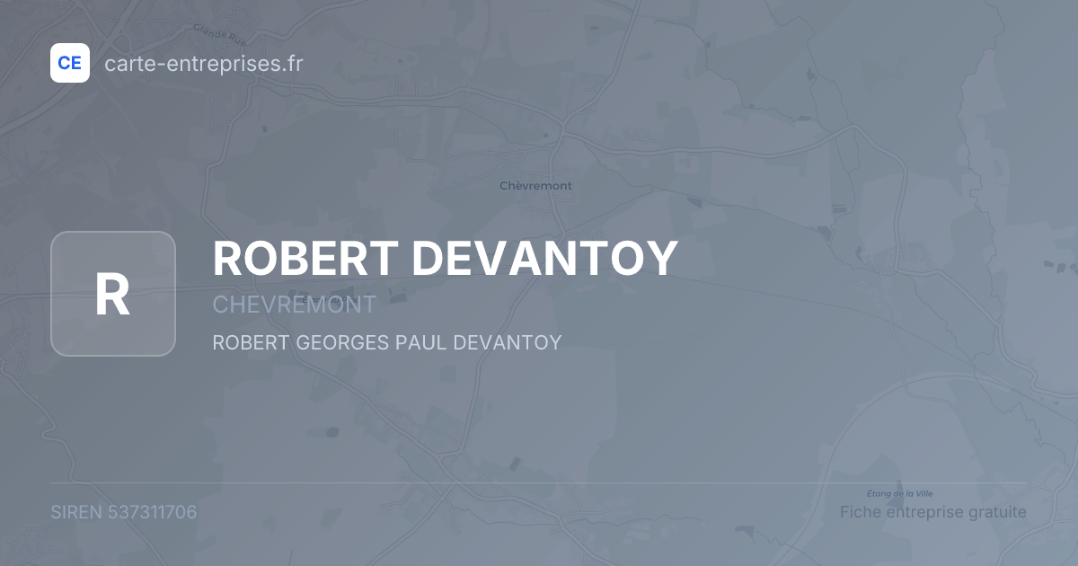 ROBERT DEVANTOY — 537311706 — fiche entreprise