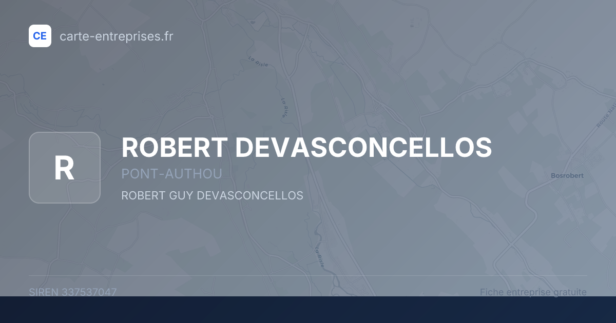 ROBERT DEVASCONCELLOS — 337537047 — fiche entreprise