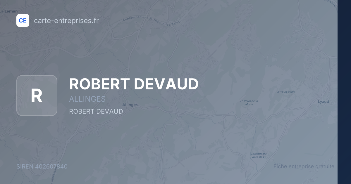 ROBERT DEVAUD — 402607840 — fiche entreprise