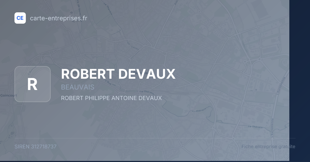ROBERT DEVAUX — 312718737 — fiche entreprise