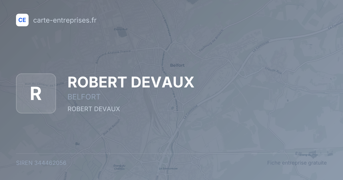 ROBERT DEVAUX — 344462056 — fiche entreprise