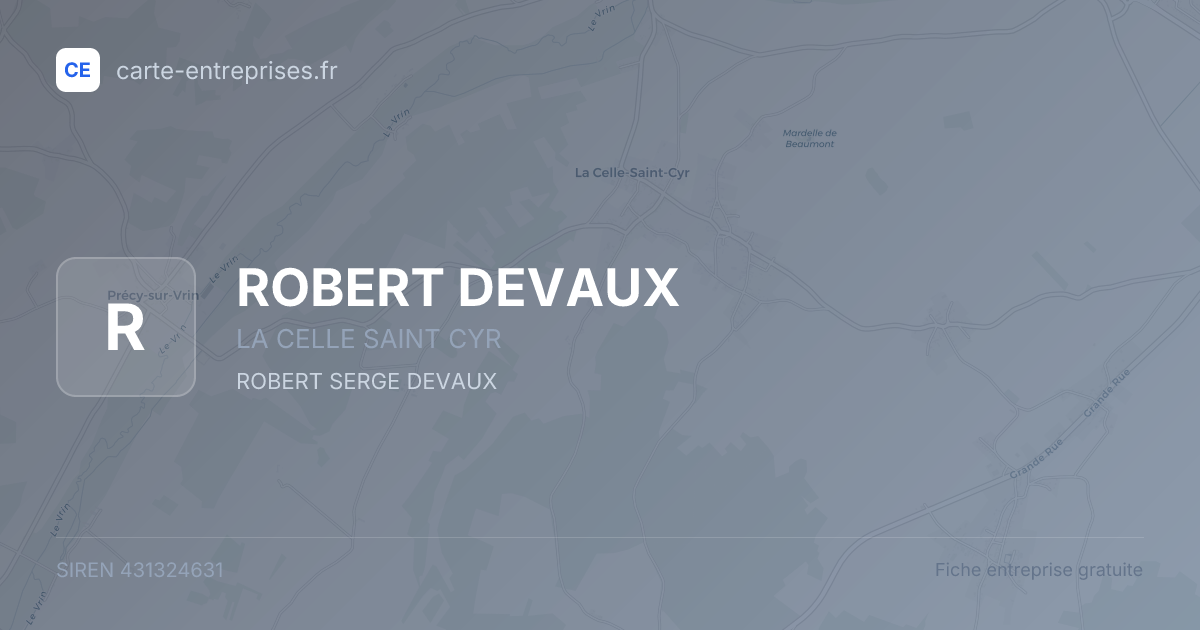 ROBERT DEVAUX — 431324631 — fiche entreprise