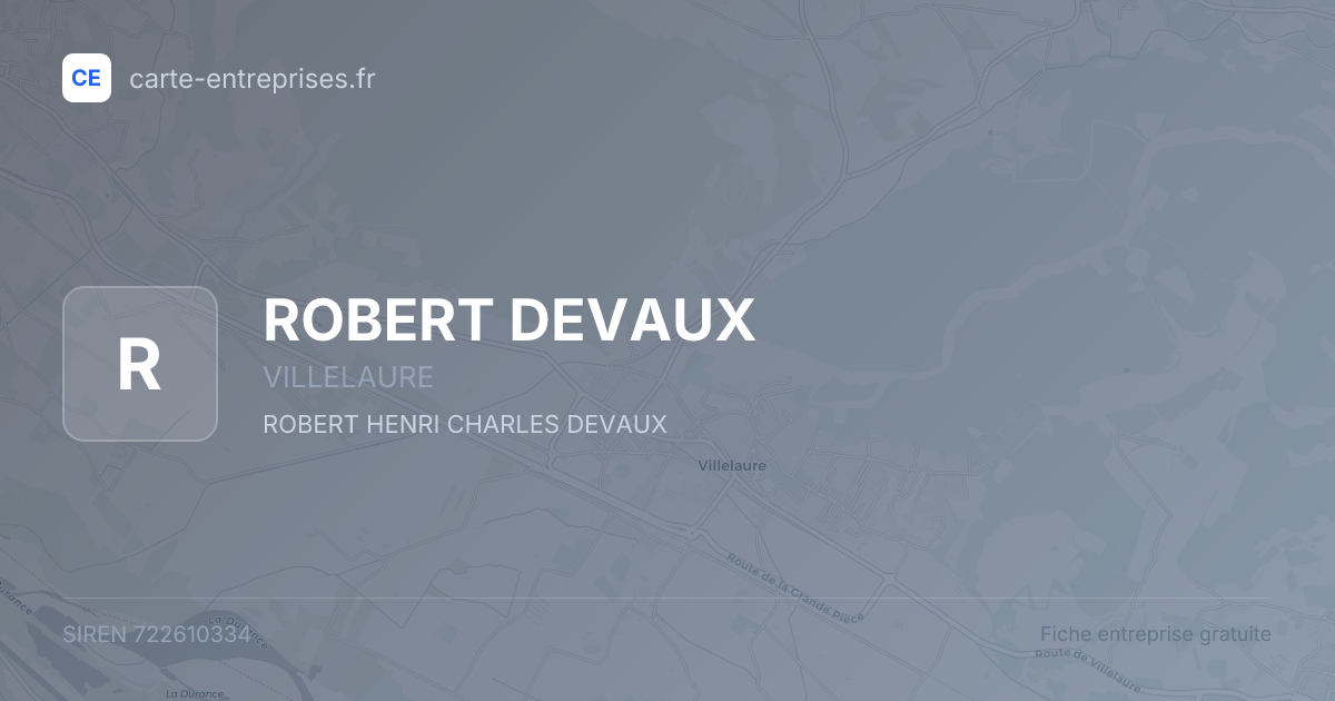 ROBERT DEVAUX — 722610334 — fiche entreprise