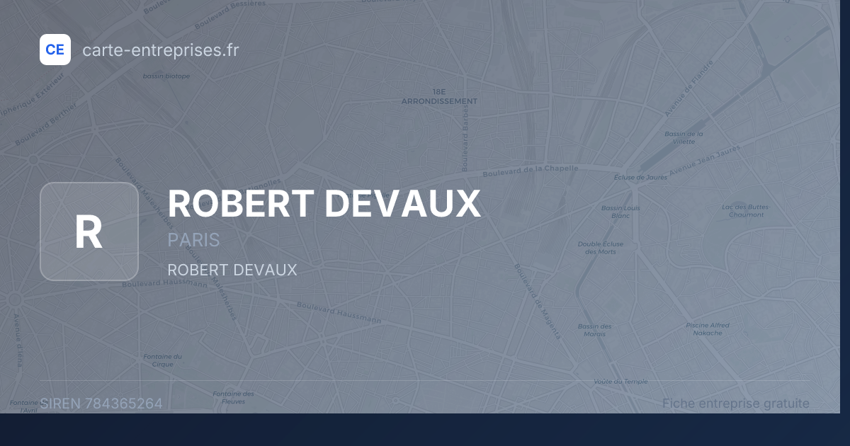 ROBERT DEVAUX — 784365264 — fiche entreprise