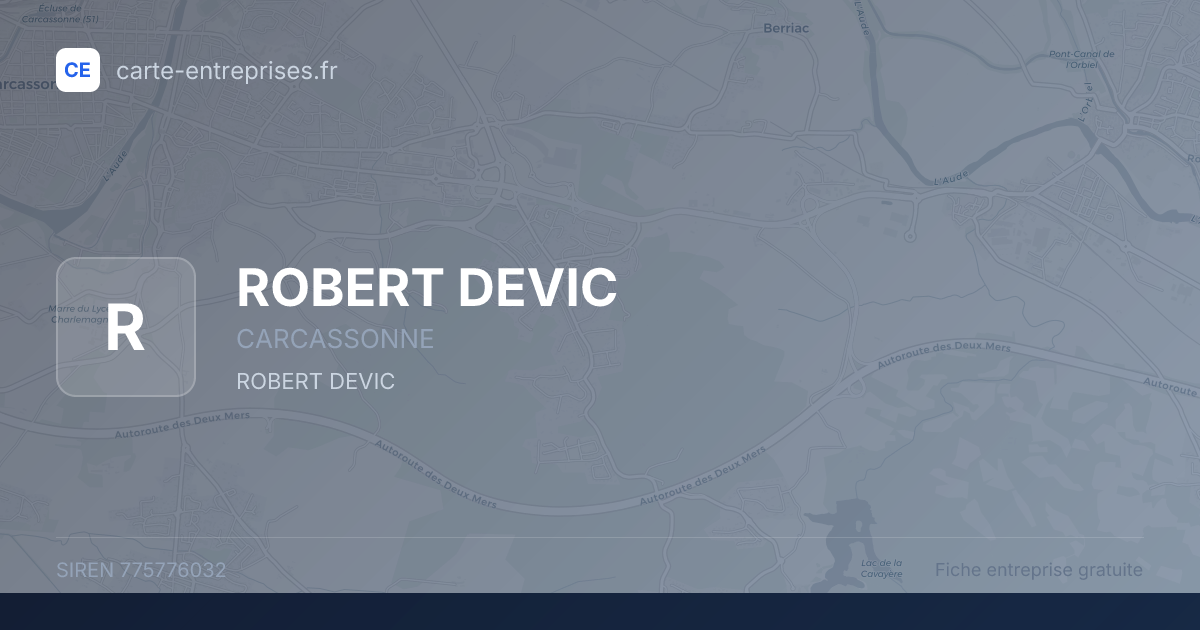 ROBERT DEVIC — 775776032 — fiche entreprise