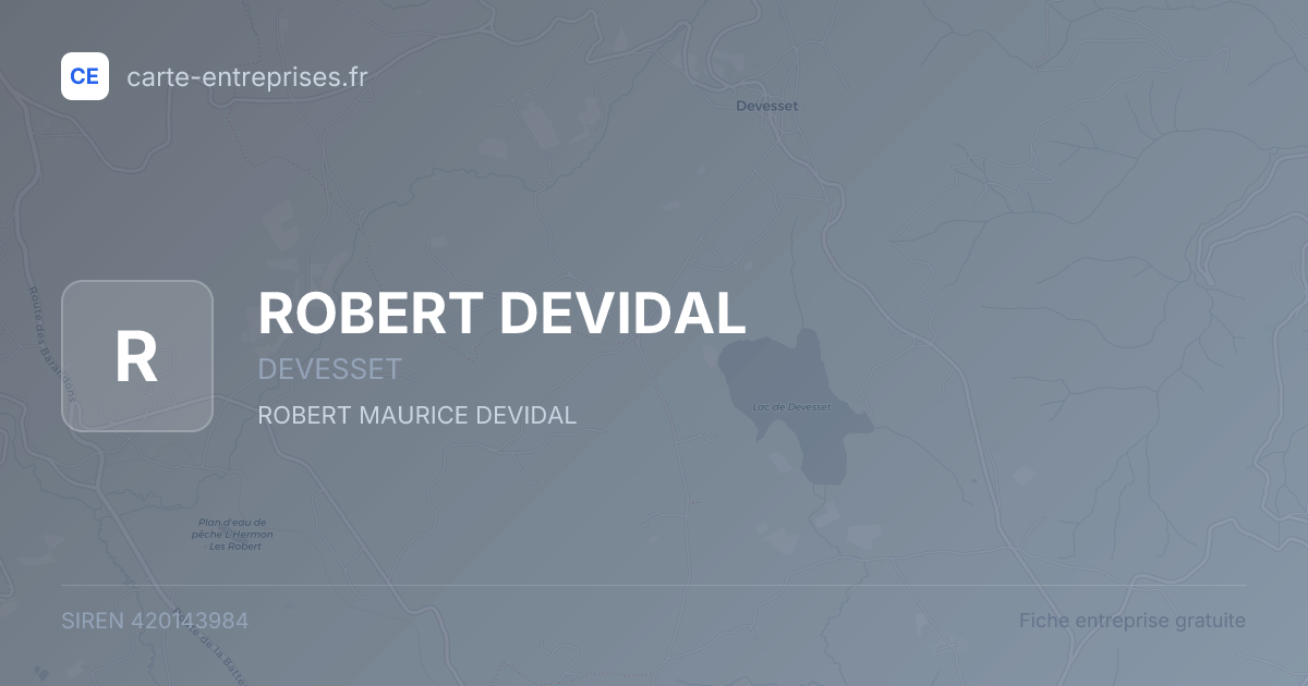 ROBERT DEVIDAL — 420143984 — fiche entreprise