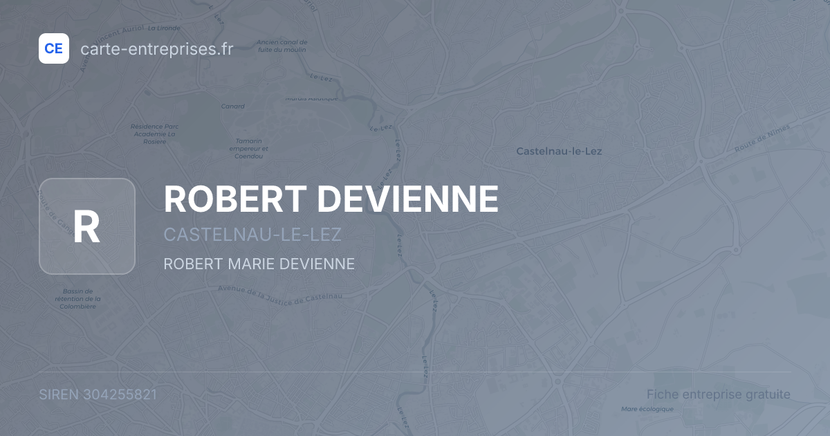 ROBERT DEVIENNE — 304255821 — fiche entreprise