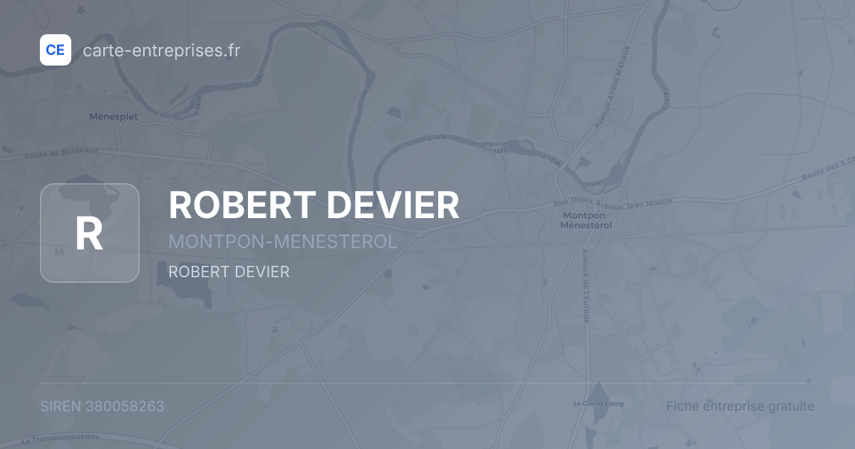 ROBERT DEVIER — 380058263 — fiche entreprise