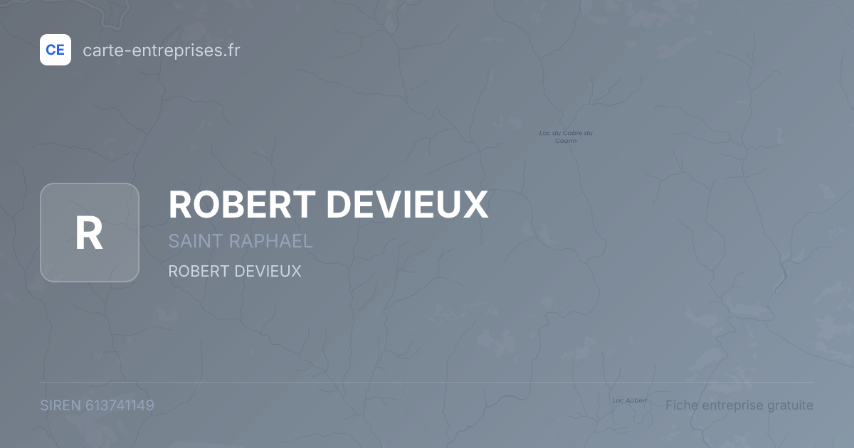 ROBERT DEVIEUX — 613741149 — fiche entreprise