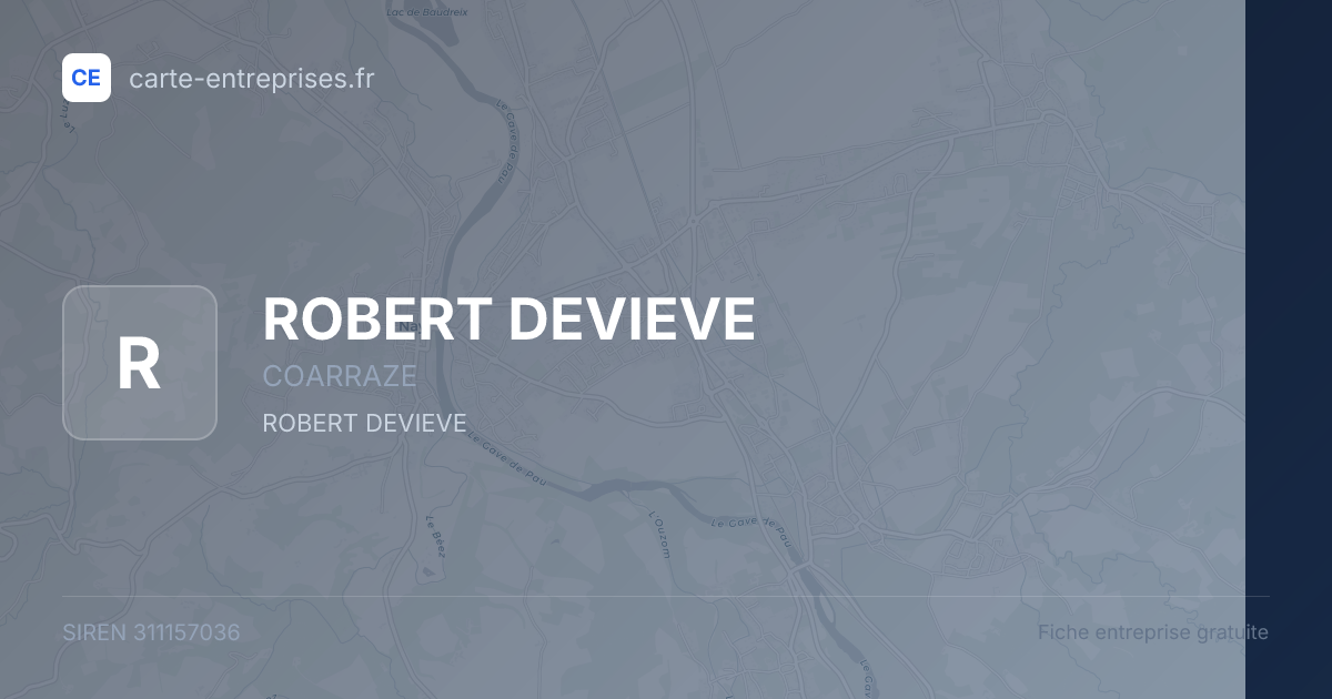 ROBERT DEVIEVE — 311157036 — fiche entreprise