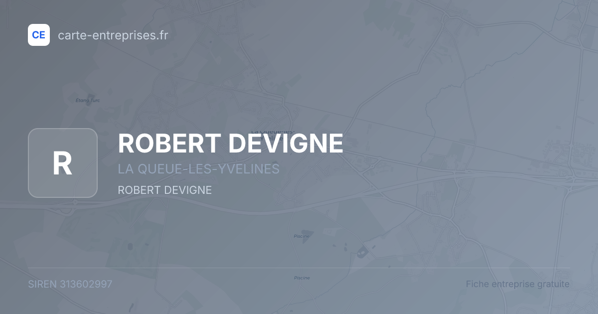 ROBERT DEVIGNE — 313602997 — fiche entreprise