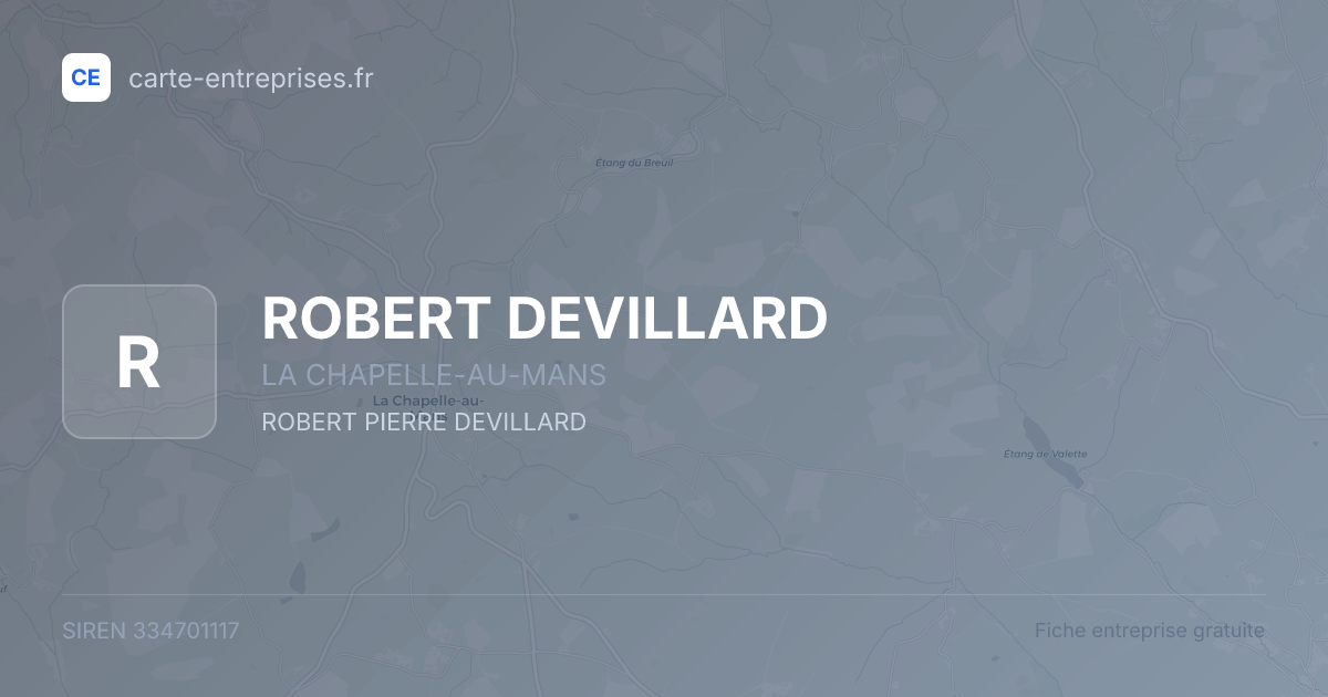 ROBERT DEVILLARD — 334701117 — fiche entreprise