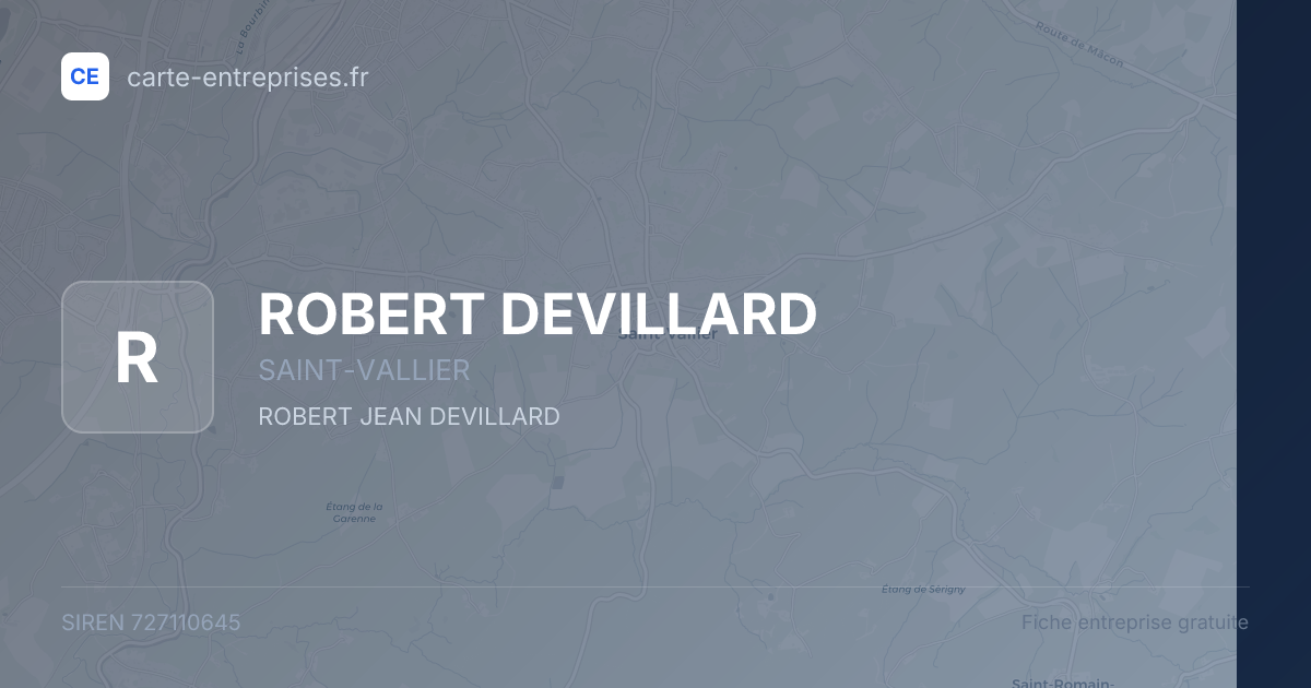 ROBERT DEVILLARD — 727110645 — fiche entreprise