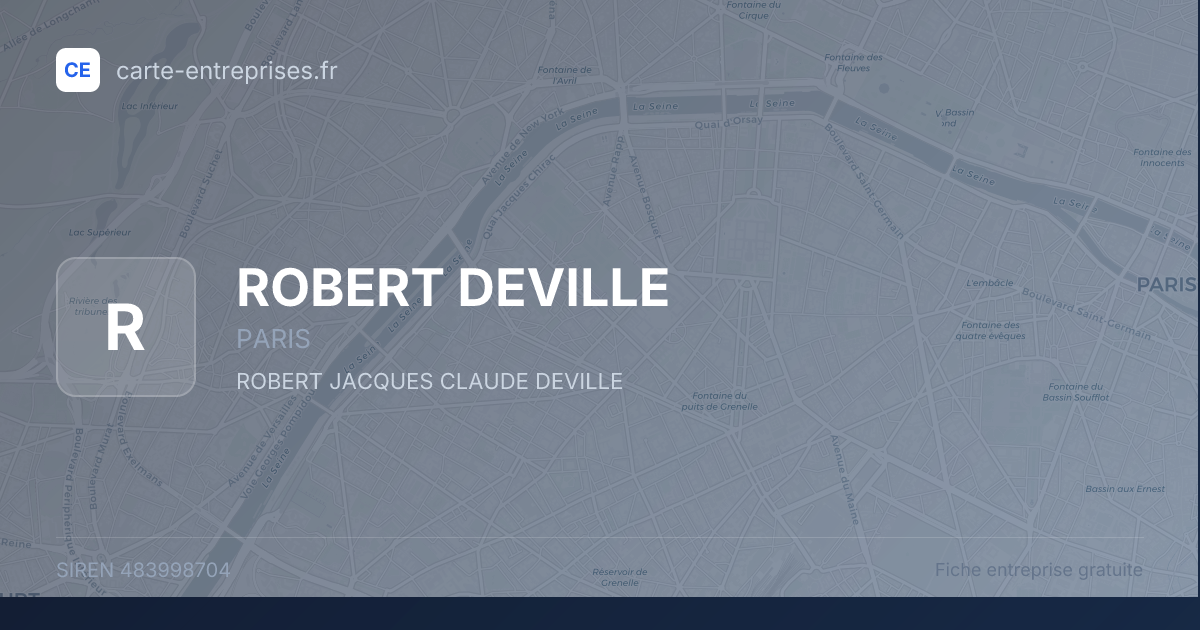 ROBERT DEVILLE — 483998704 — fiche entreprise