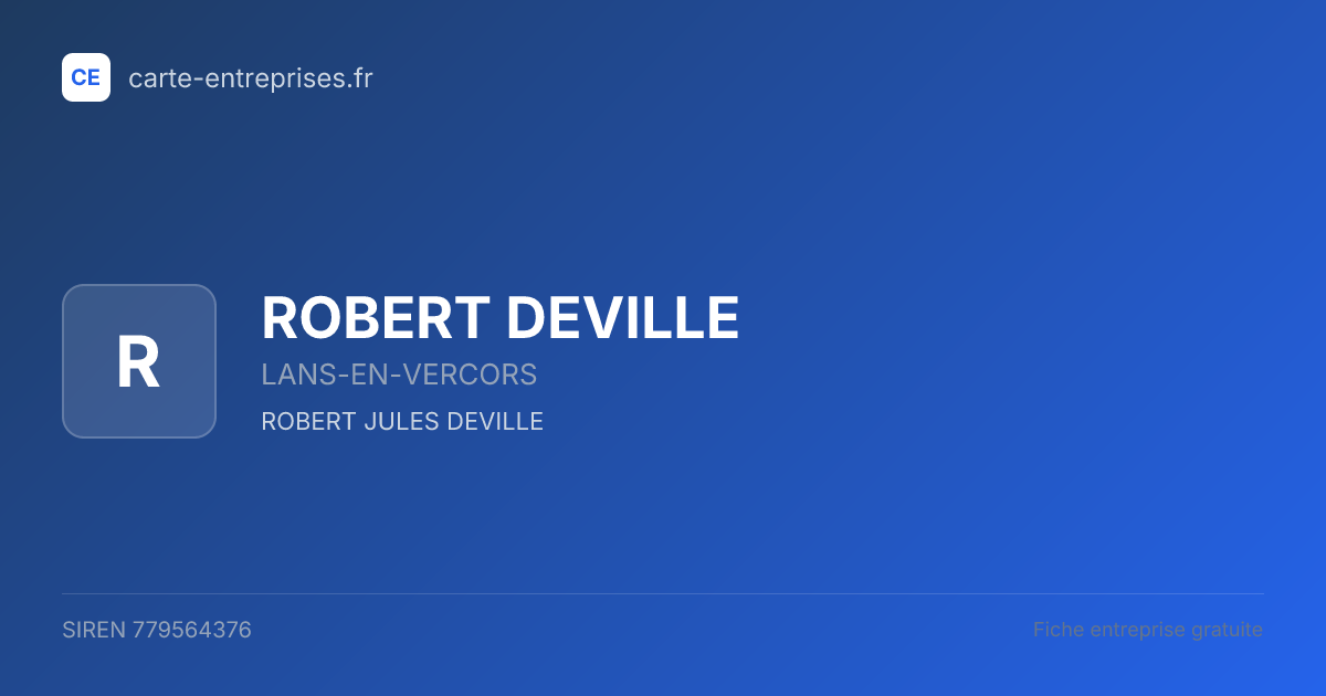 ROBERT DEVILLE — 779564376 — fiche entreprise