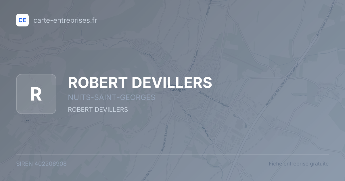 ROBERT DEVILLERS — 402206908 — fiche entreprise