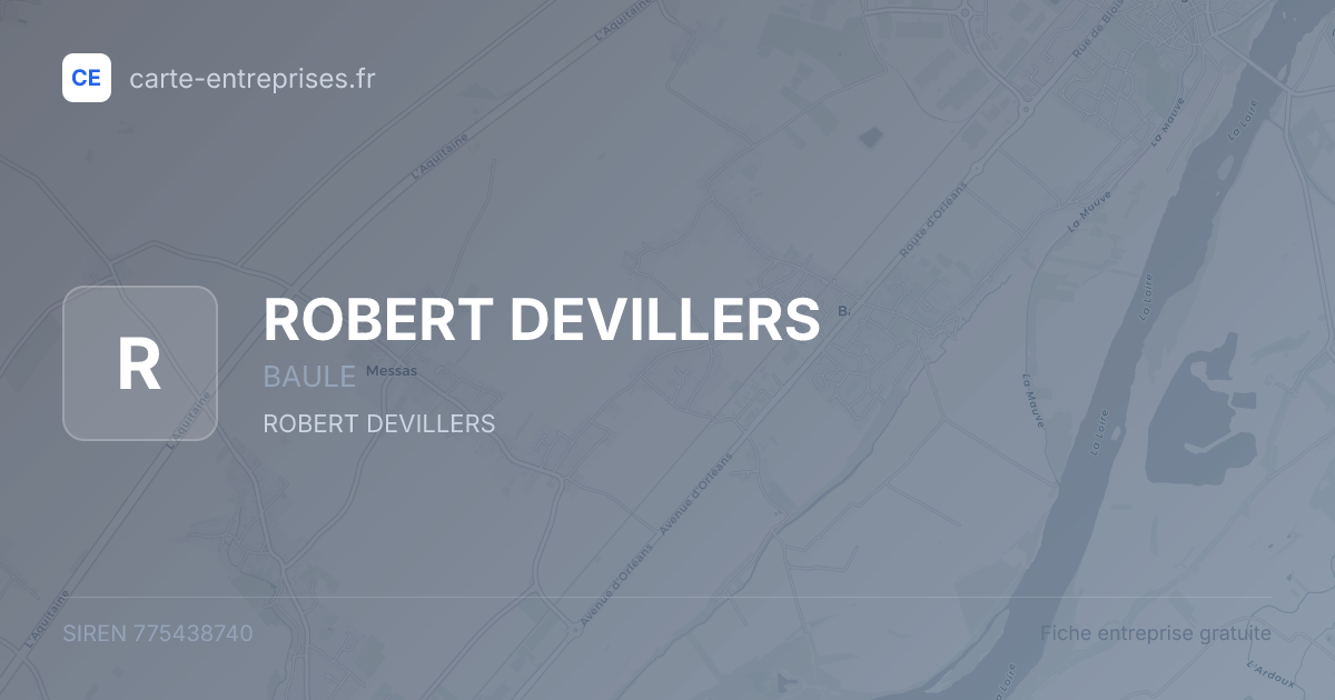 ROBERT DEVILLERS — 775438740 — fiche entreprise