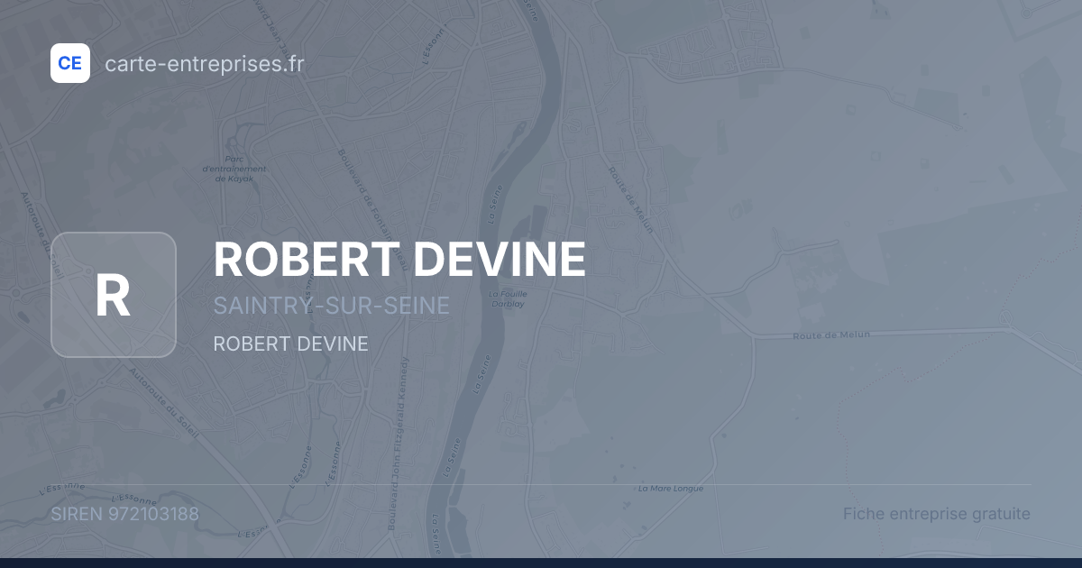 ROBERT DEVINE — 972103188 — fiche entreprise