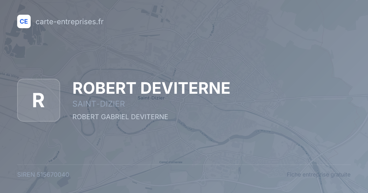 ROBERT DEVITERNE — 515670040 — fiche entreprise