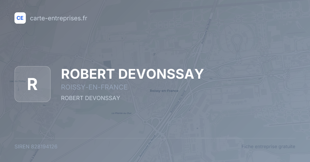 ROBERT DEVONSSAY — 828194126 — fiche entreprise