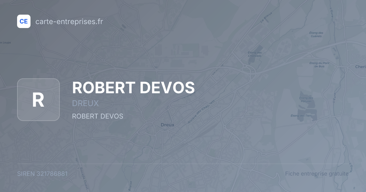 ROBERT DEVOS — 321786881 — fiche entreprise