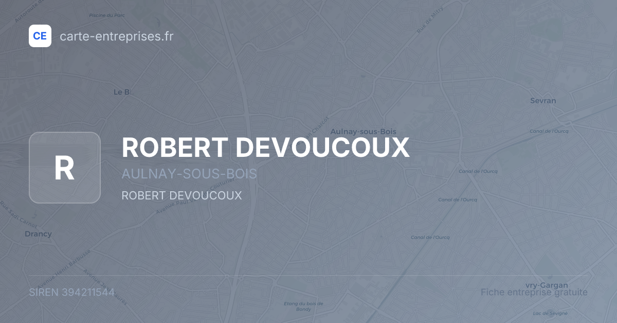 ROBERT DEVOUCOUX — 394211544 — fiche entreprise