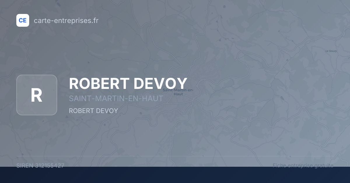 ROBERT DEVOY — 312155427 — fiche entreprise