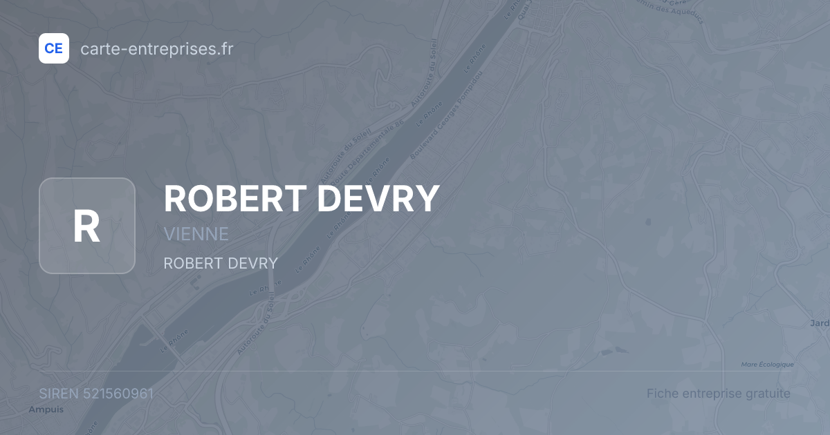 ROBERT DEVRY — 521560961 — fiche entreprise