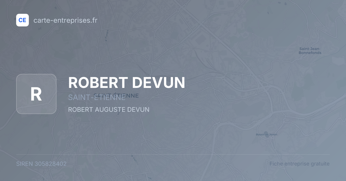 ROBERT DEVUN — 305828402 — fiche entreprise