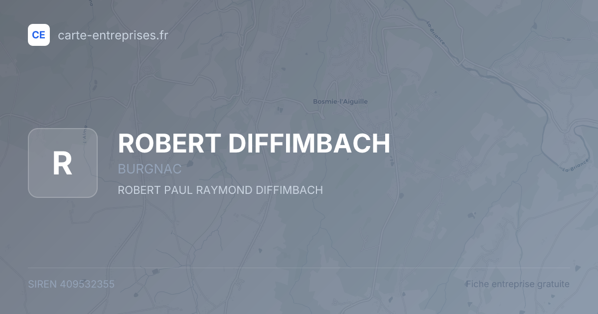 ROBERT DIFFIMBACH — 409532355 — fiche entreprise