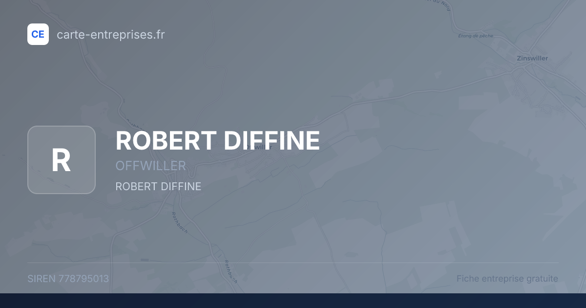 ROBERT DIFFINE — 778795013 — fiche entreprise
