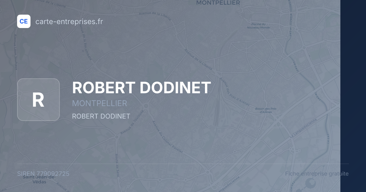 ROBERT DODINET — 779092725 — fiche entreprise