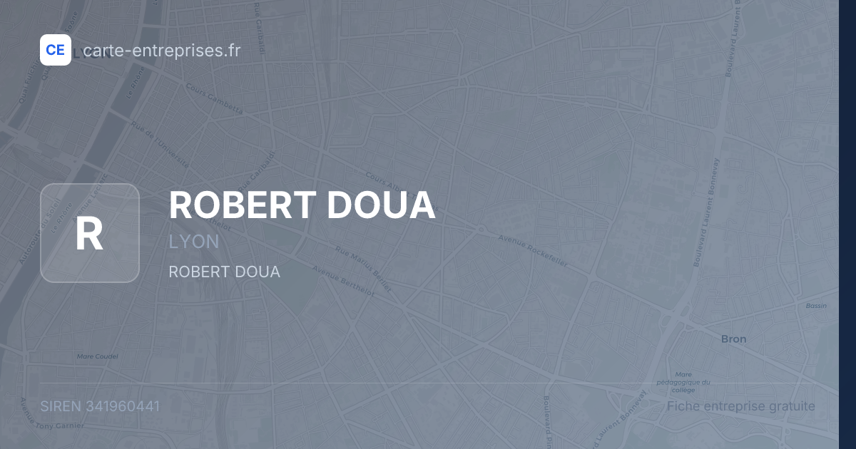 ROBERT DOUA — 341960441 — fiche entreprise