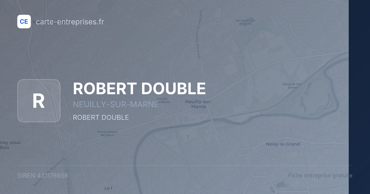 ROBERT DOUBLE — 431178656 — fiche entreprise