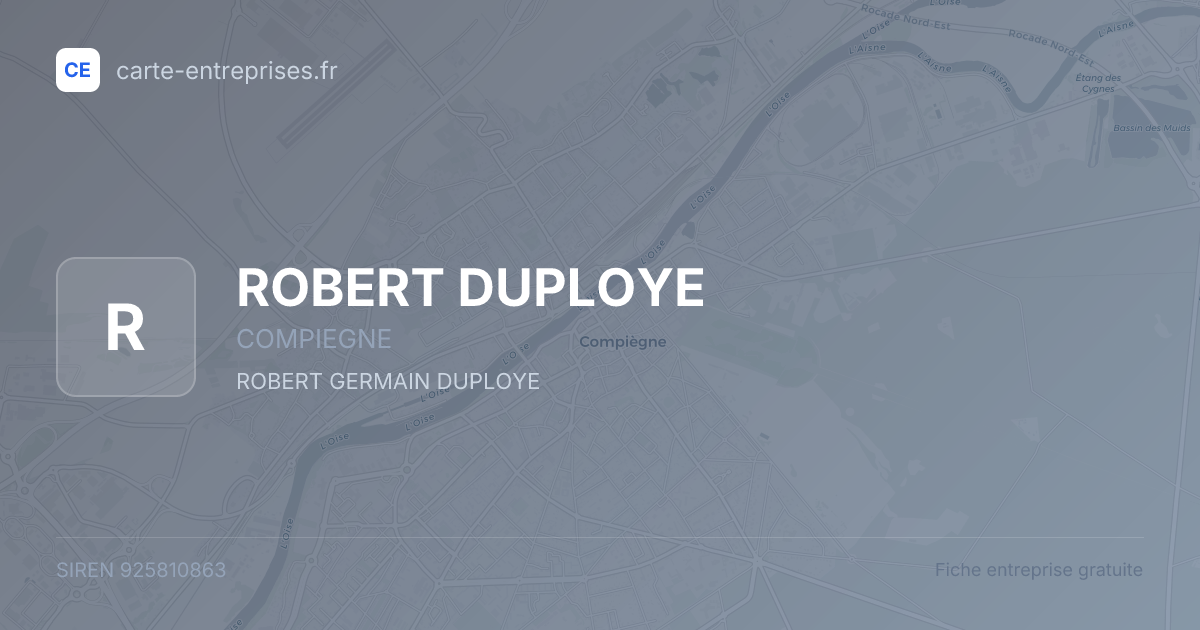 ROBERT DUPLOYE — 925810863 — fiche entreprise
