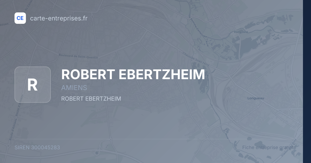 ROBERT EBERTZHEIM — 300045283 — fiche entreprise