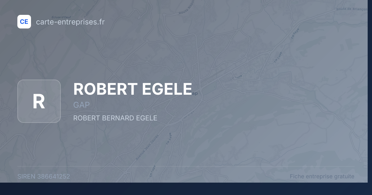 ROBERT EGELE — 386641252 — fiche entreprise