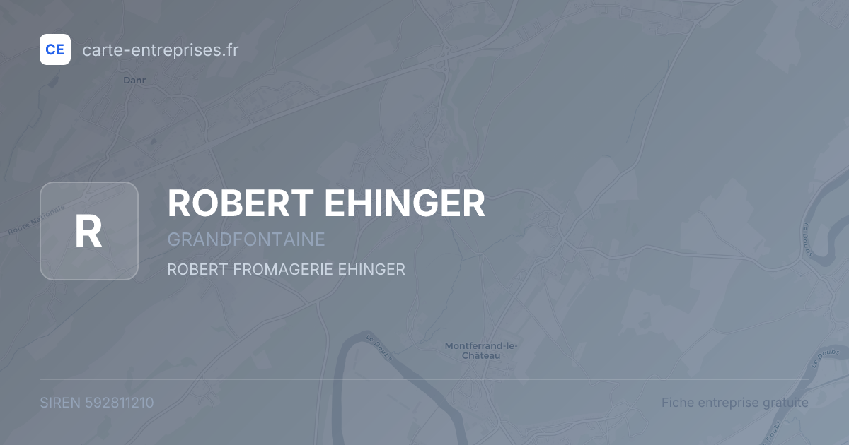 ROBERT EHINGER — 592811210 — fiche entreprise