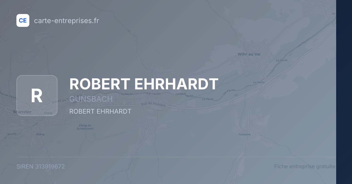 ROBERT EHRHARDT — 313919672 — fiche entreprise