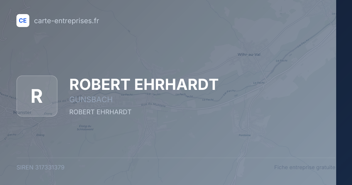 ROBERT EHRHARDT — 317331379 — fiche entreprise
