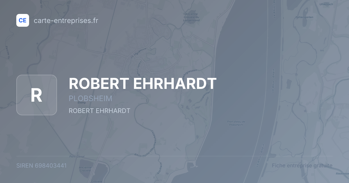 ROBERT EHRHARDT — 698403441 — fiche entreprise