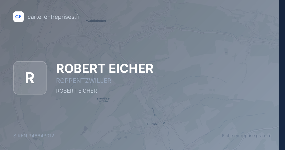 ROBERT EICHER — 946643012 — fiche entreprise